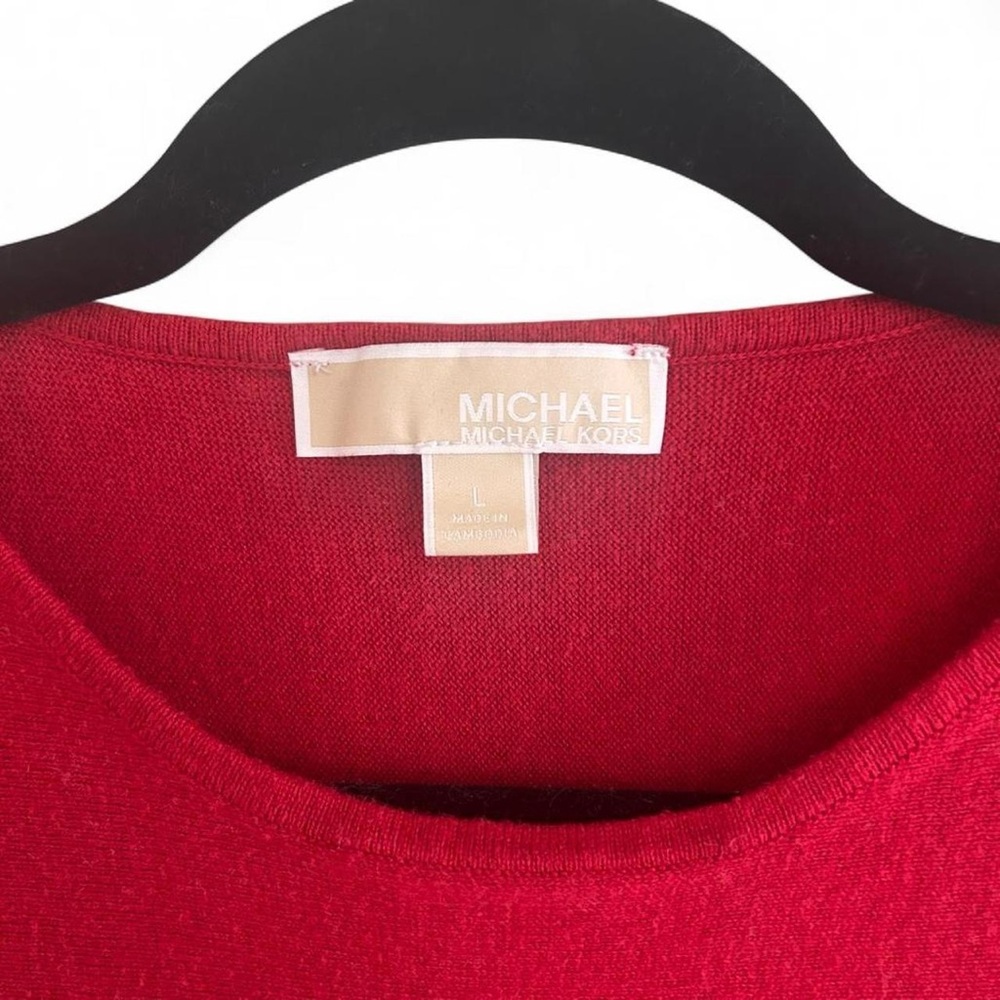 Michael Kors Vibrant Red Knit Sweater - Picture 2 of 6
